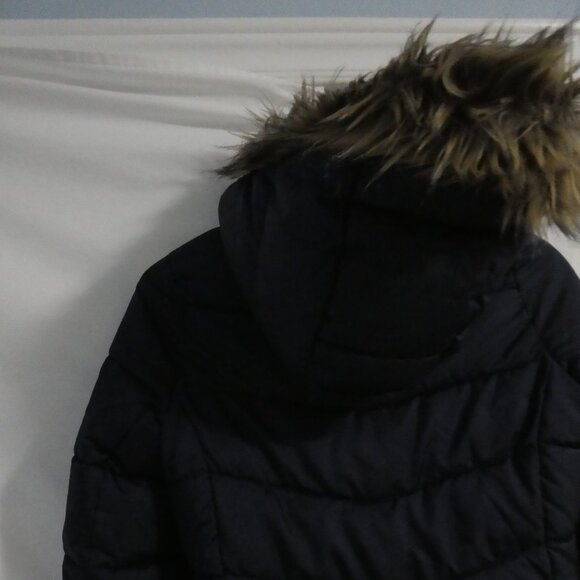 H&M | size 10-11 years | Navy Blue Hooded Quilted Puffer Coat - Parka - Jacket - Picture 9 of 13
